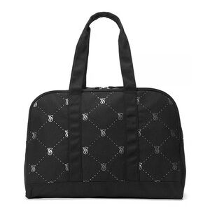 Victoria's Secret Black Rhinestones Bling Black Logo Tote Bag